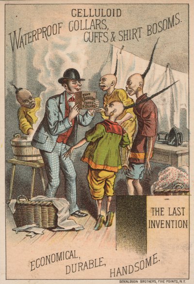 Cols, poignets et plastrons imperméables en celluloïd - American School